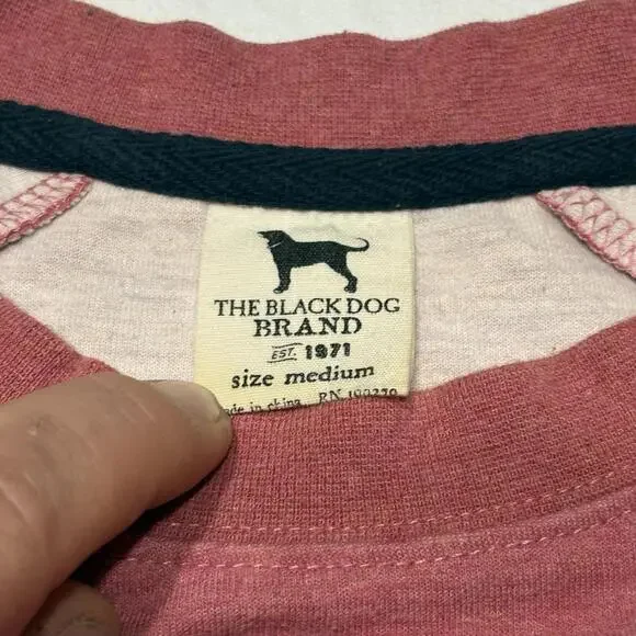 The Black Dog Sweatshirt Crewneck Sweater Salmon Pockets - Mens Med. - Picture 4 of 9